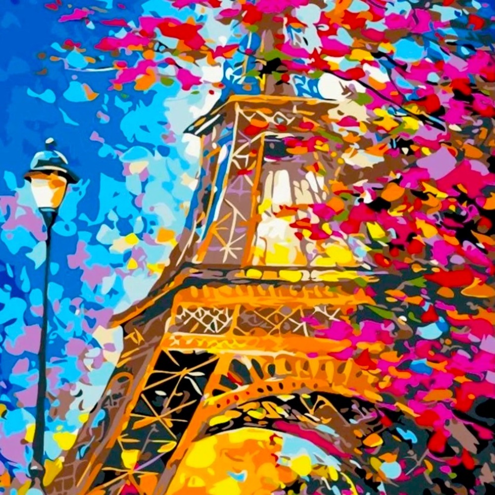 Paint by Number Kit On Canvas (Eiffel Tower)